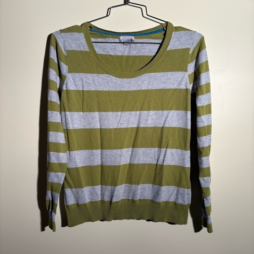 JCP Cashmere Blend Striped Knit Sweater